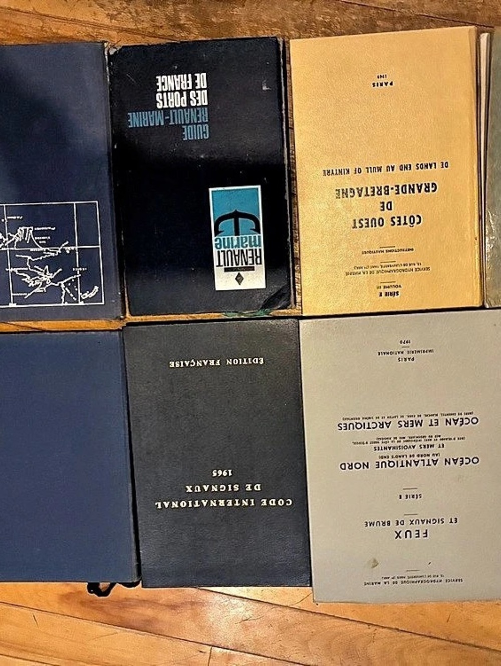 Vintage Nautical French maritime reference manuals Books Set